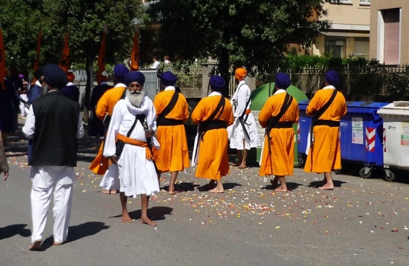 Cerimonia dei Indiani Sikh a Terracina